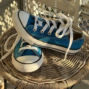 Converse All Star Toddler Girls Size 12 Blue Sneakers